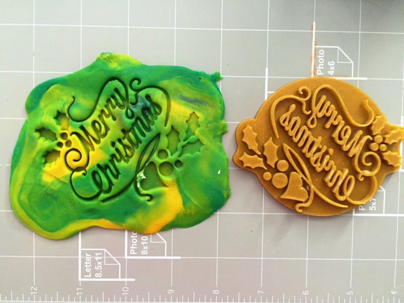 Arbi Design Merry Christmas Fondant Embosser, Stamp, Cookie Cutter - Image 2